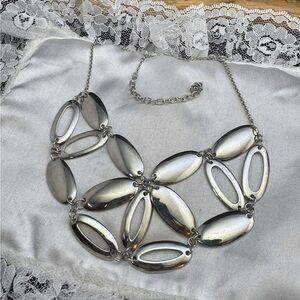 Silver Tone Statement Necklace.